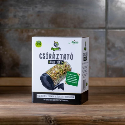 Csíráztató üvegedény - antracit szürke